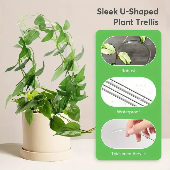 Support de plante en acrylique en forme de U de qualité supérieure
