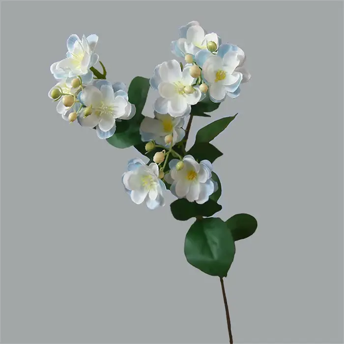 Fleurs artificielles en soie blanches de jasmin, petites fleurs pour la décoration de Noël, de la ma