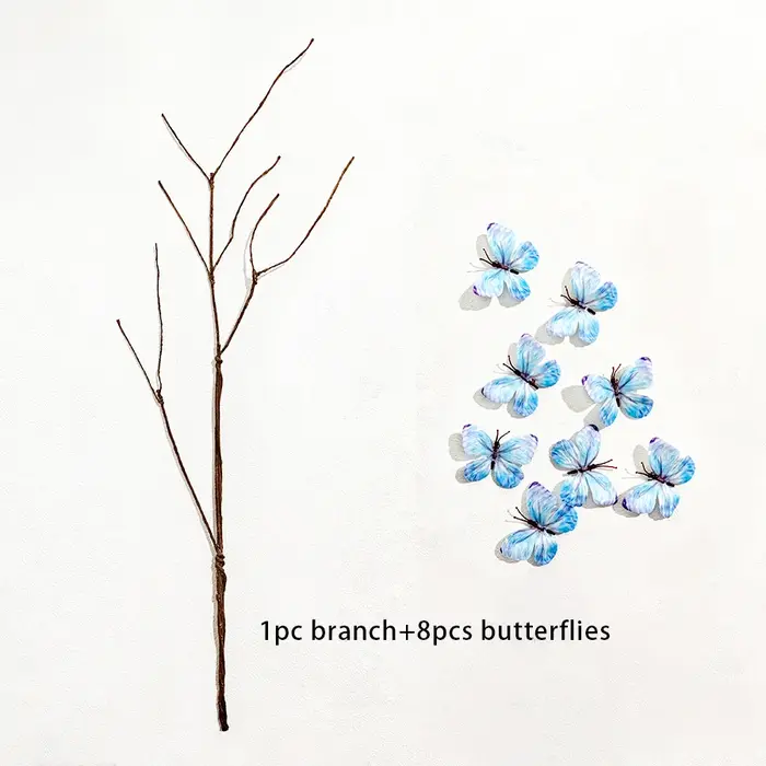 Branches de fleurs artificielles en forme de papillon