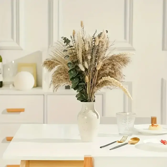 90 pièces fleurs séchées Pampas lapin queue Eucalyptus Bouquet Boho maison jardin décoration fleur artificielle Pampa décor de fête de mariage