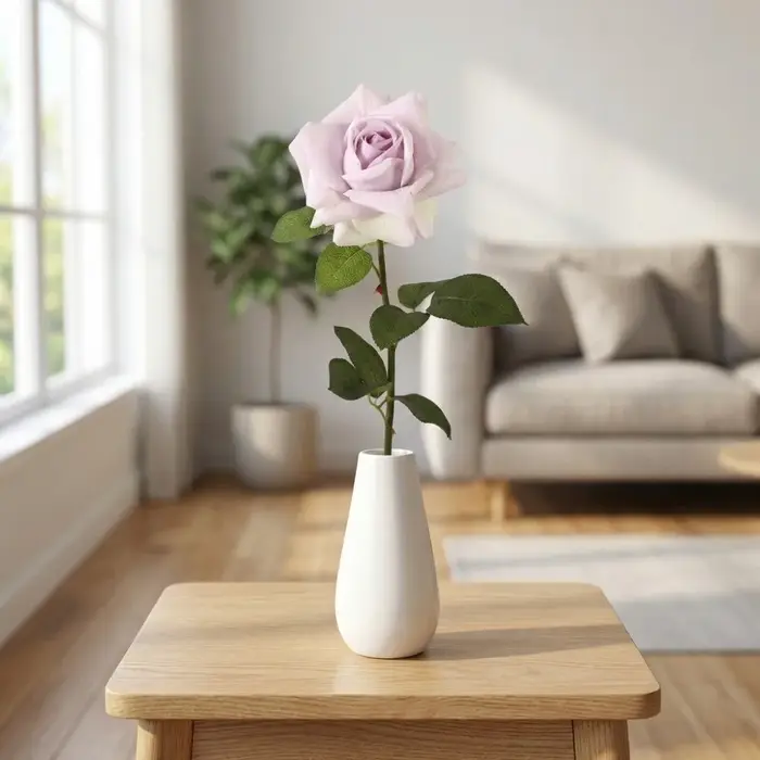 Rose artificielle réaliste au toucher