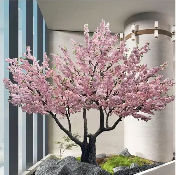 Arbres artificiels en fleurs de cerisier de 150 cm, personnalisés, en plastique, résistants à l'eau,