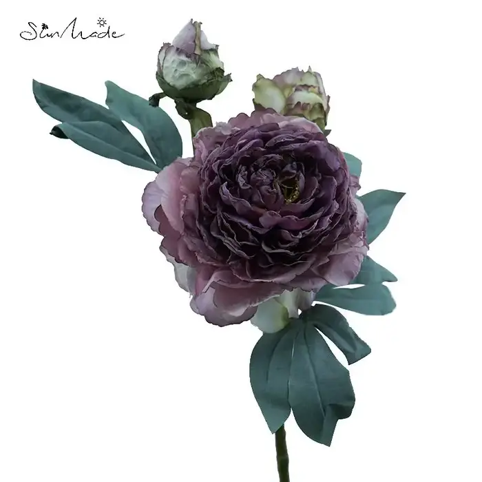 Grandes fleurs artificielles de pivoines blanches SunMade
