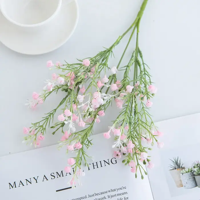 1pc fleurs artificielles plantes gypsophile mariage Bouquet de mariée maison chambre Vase Table jard