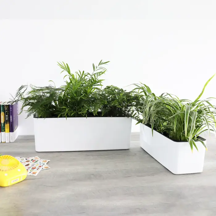 Pot de fleur à arrosage automatique avec indicateur de niveau d'eau