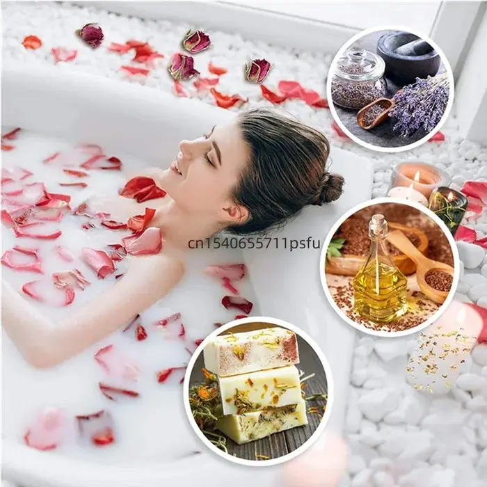Pétales de fleurs séchées naturelles de haute qualité (pivoine & rose) - Multi-usage pour spa