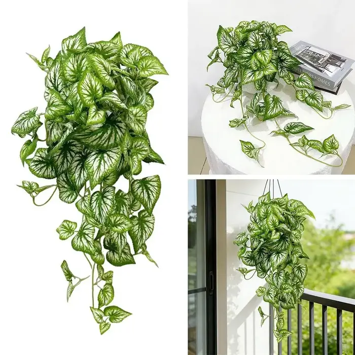 Feuilles de Perilla Vertes et Rouges Artificielles