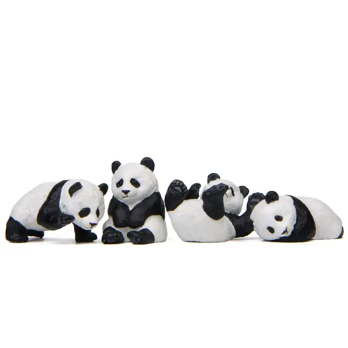 4 pièces/ensemble mignon Panda mousse Micro paysage Terrarium Figurine décoration résine drôle