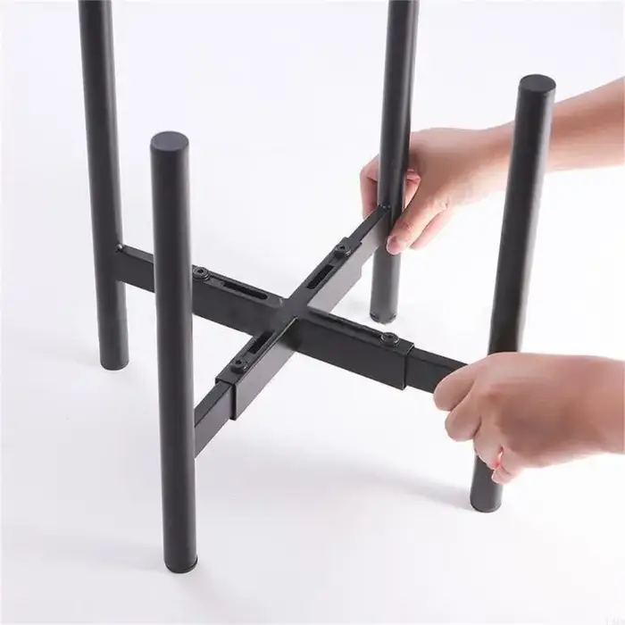 Support plante en métal réglable extensible