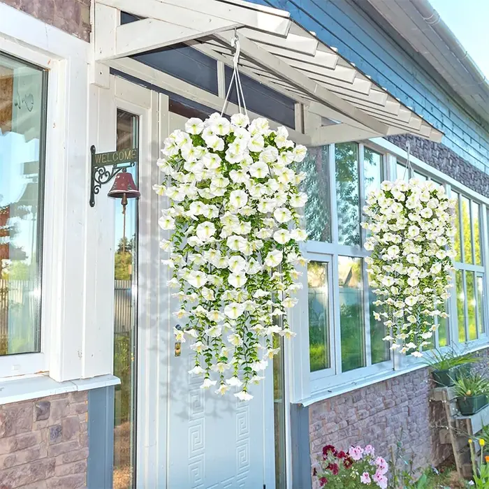 1/2Pc 75cm fleurs artificielles tenture murale fausses plantes violettes suspendues fausse fleur vignes pour la