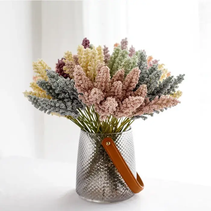 6 ensembles de fleurs simulées – plantes simulées multicolores