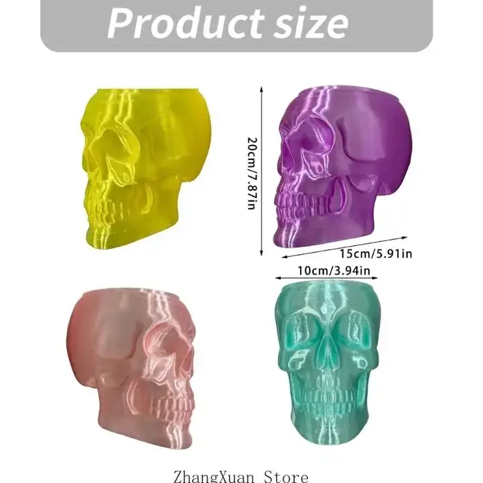 Vase d'affichage crâne pour petite feuille branche sèche, utilisation en intérieur 3XUF