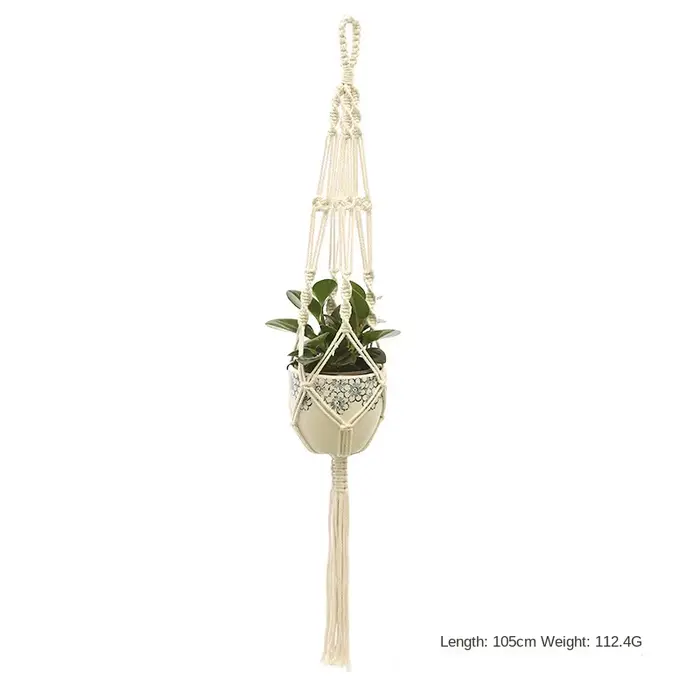 ConfronPlant-Cintre de plante en macramé fait à la main, pot de fleur, jardinière, cintre, décor mur
