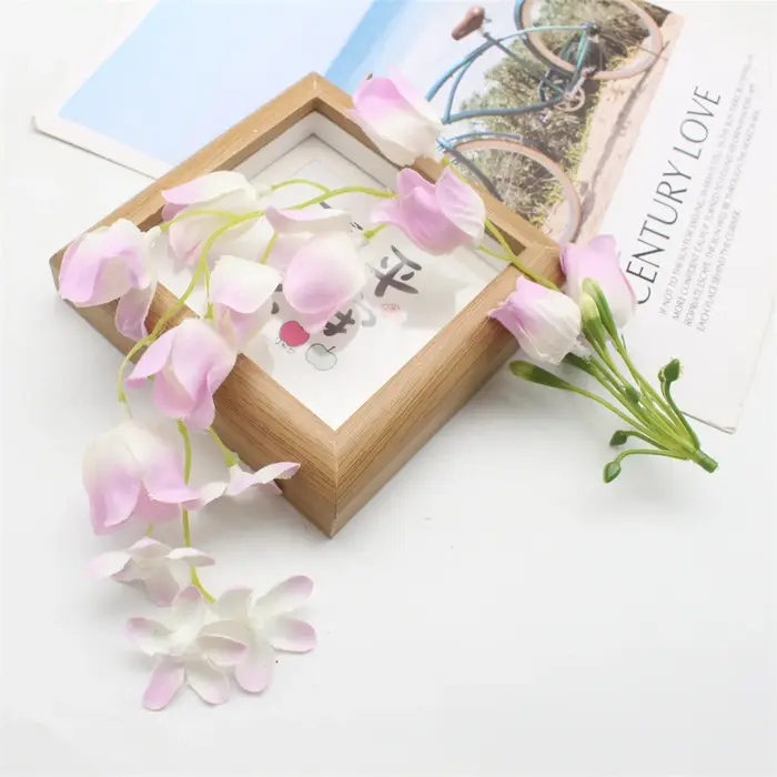 Lot de 10 fleurs artificielles de muguet, magnifiques fleurs de campanule pour la décoration de la m