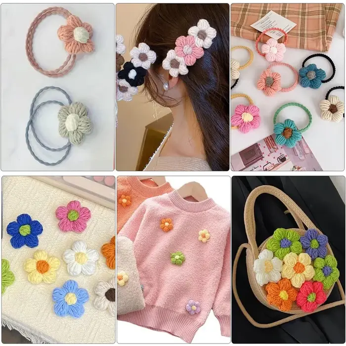 Fleurs au Crochet faites à la main
