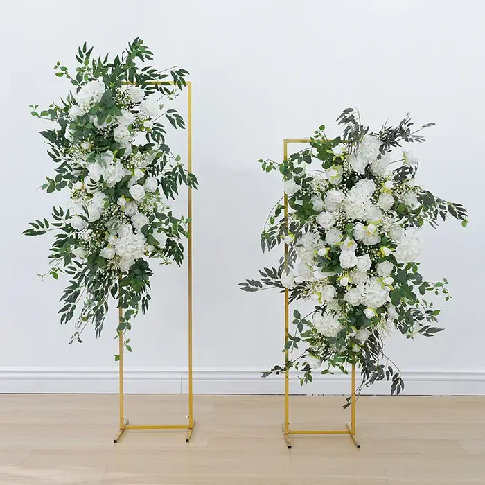 Blanc bébé souffle verdure saule accrocher fleur rangée Table centres