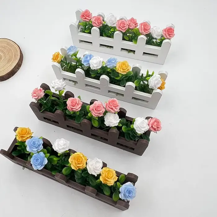 Mini clôture de Roses en pot