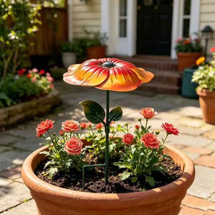 Parasol de protection solaire en métal pour plantes en pot