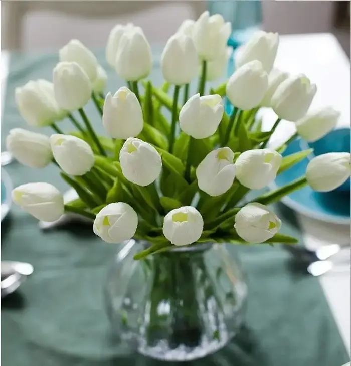 3/5/10/15/20 pièces tulipes fleurs artificielles vraie touche fleur Bouquet