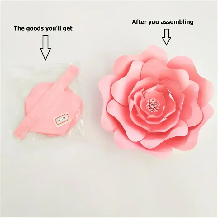 Grande Rose géante en papier
