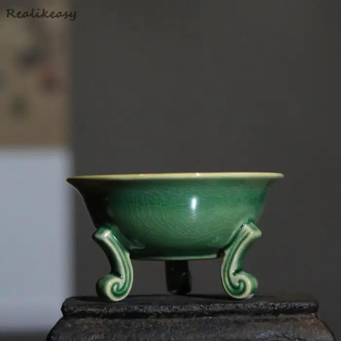 Pot de fleur de bonsaï en céramique avec trou