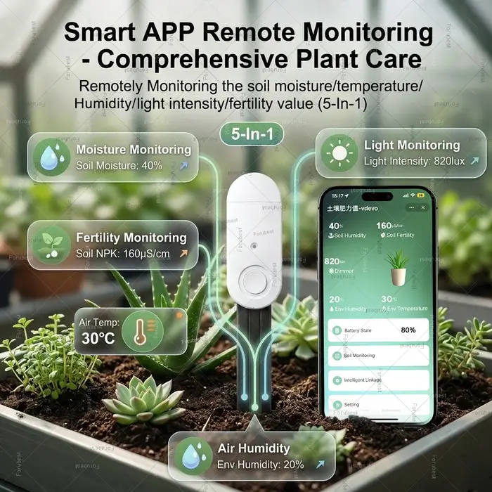 Capteur d'humidité du sol pour plantes Zigbee