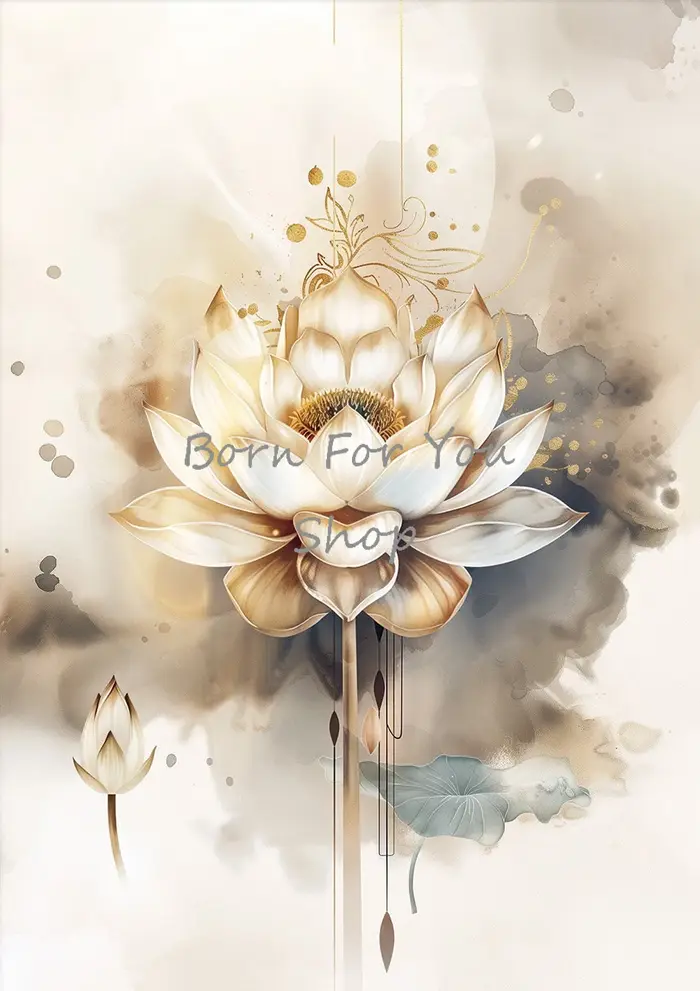 Bouddha fleur de Lotus arbre de vie Yoga méditation affiches et imprimés toile impression mur Art photo pour salon décor à la maison