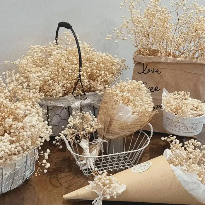Bouquet de fleurs séchées pour bébé