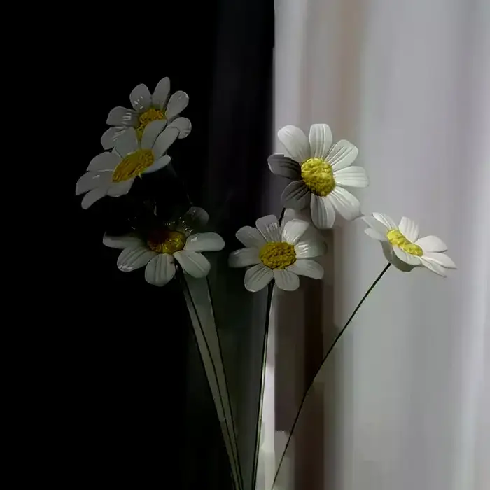 6/8/10 pièces de fleurs de marguerite en céramique