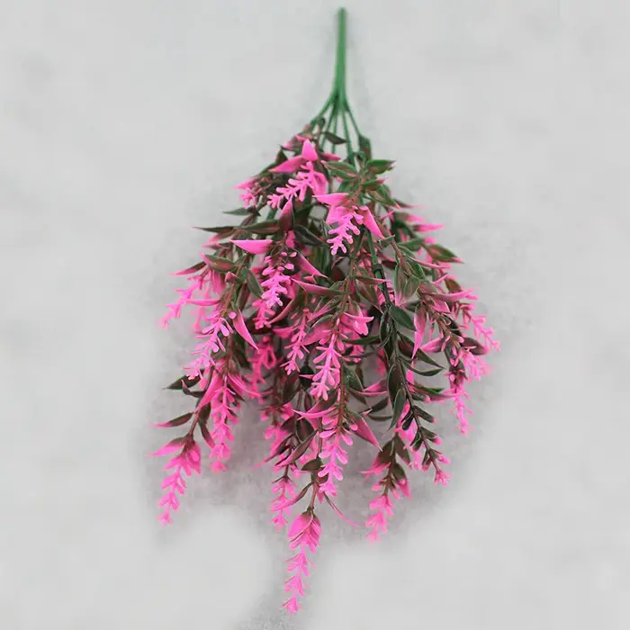 Fleurs artificielles bon marché en plastique lavande fausses plantes herbe mariage maison jardin déc