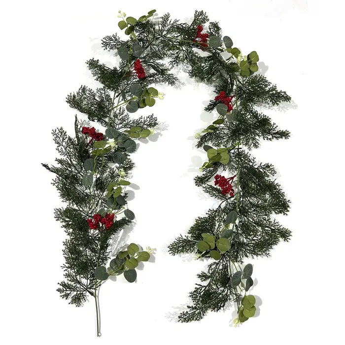 YeeNanee – guirlandes de cippresse de noël au toucher réel, vigne de pin de cèdre artificielle pour