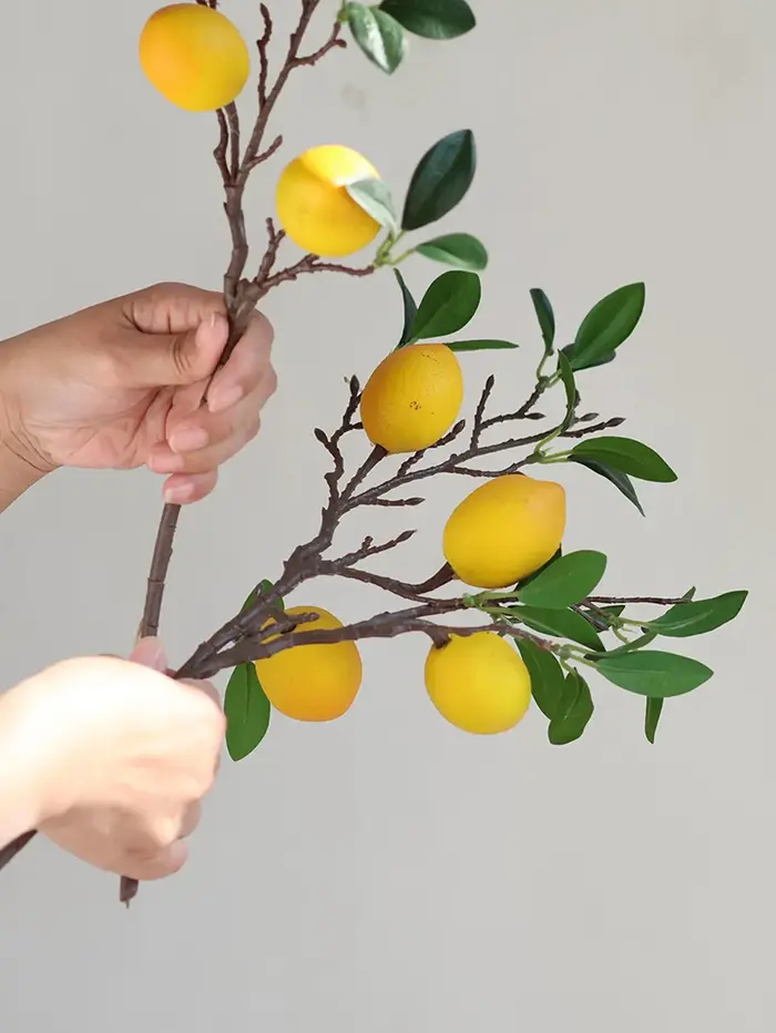 Branches de citrons artificiels de 23 pouces
