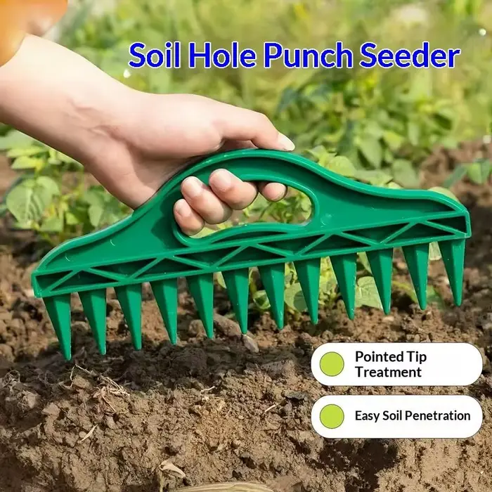 Semoir manuel portable pour semis de jardinage, perforateur de sol pour la plantation de graines et 