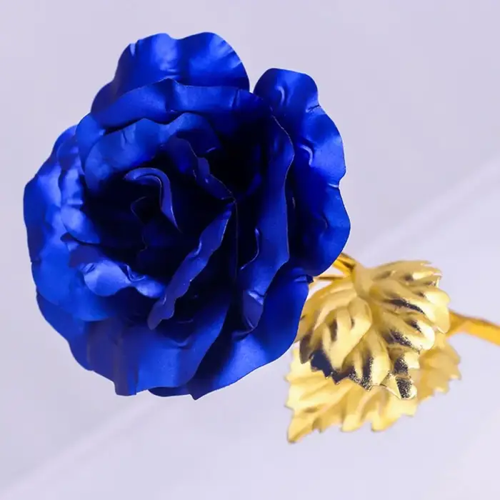 Feuille d'or sûre Rose fleur feuille d'or Rose fleur artificielle Rose fleur Simulation feuille d'or Rose pendentif décor à la maison