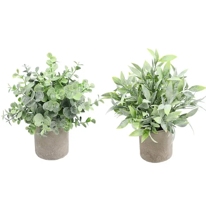 Plante artificielle d'eucalyptus en pot