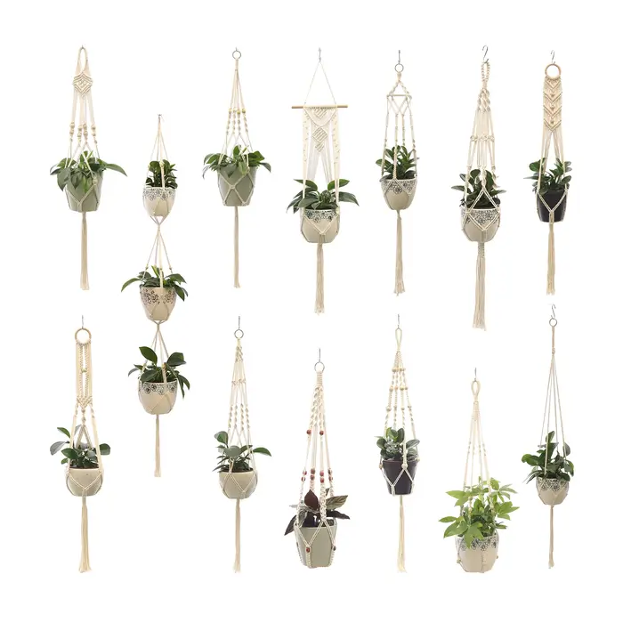 ConfronPlant-Cintre de plante en macramé fait à la main