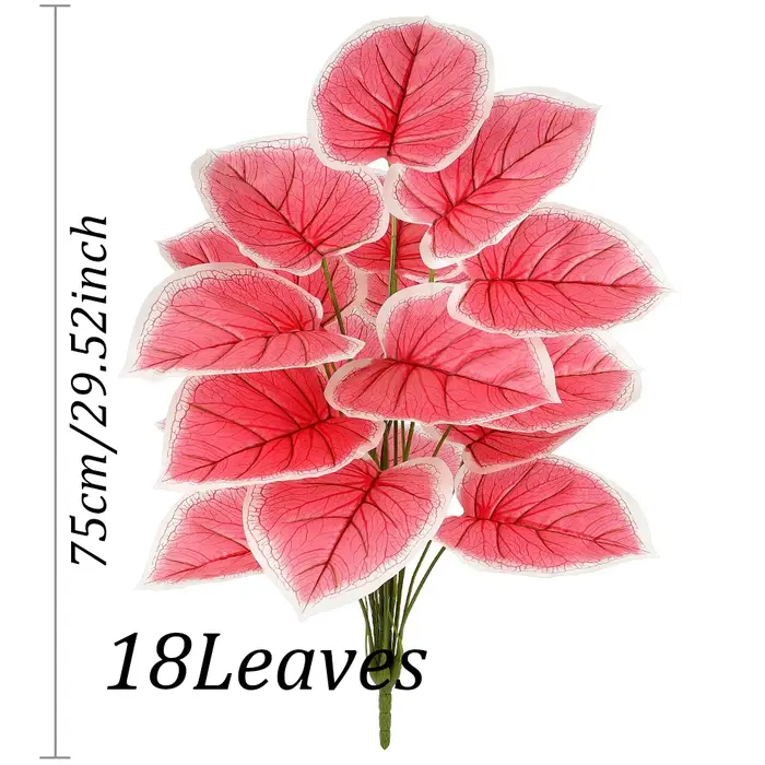 Plante artificielle de Caladium rose