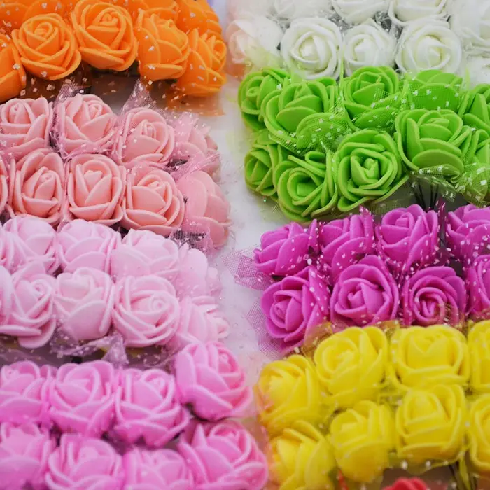 144 pièces mousse fleur artificielle multicolore mariage décor à la maison Scrapbooking