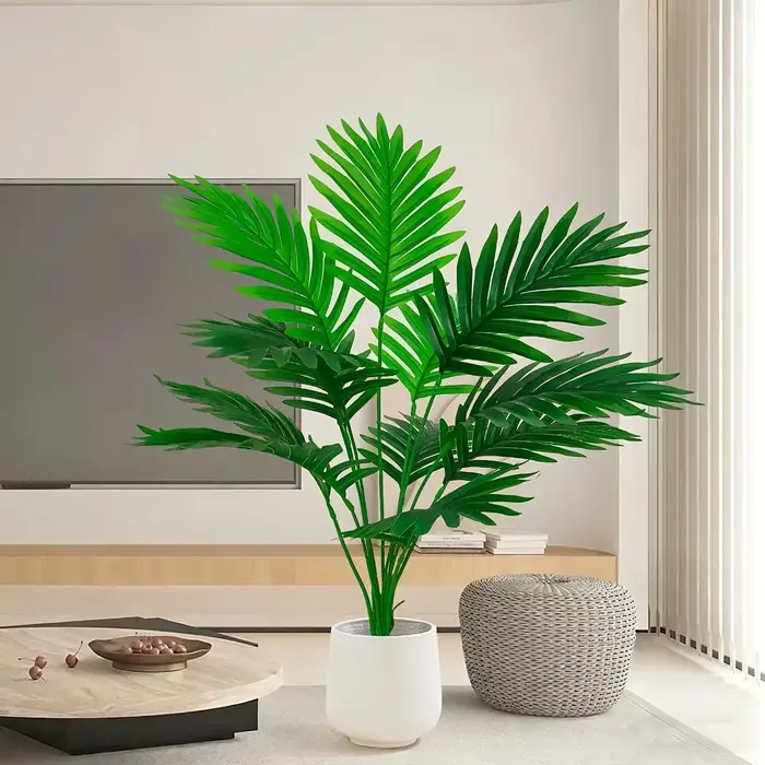 1/2 grandes plantes artificielles - Palmier à feuilles vertes denses