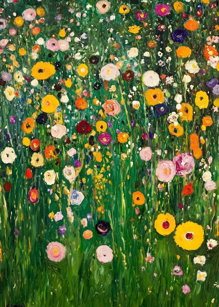 Affiche d'exposition d'arbre de nuit de Village de jardin Floral Gustav Klimt, peinture sur toile im