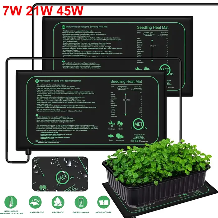 Coussin chauffant étanche pour la germination des plantes d'intérieur, polymères thermiques pour sem