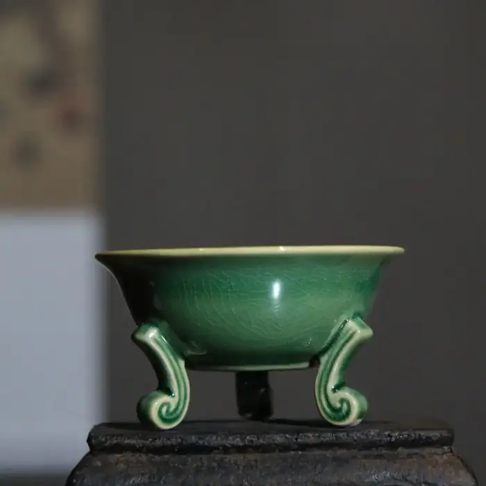 Pot de fleur de bonsaï en céramique avec trou