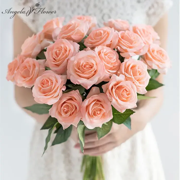 Roses Artificielles Fraîches au Toucher Réel