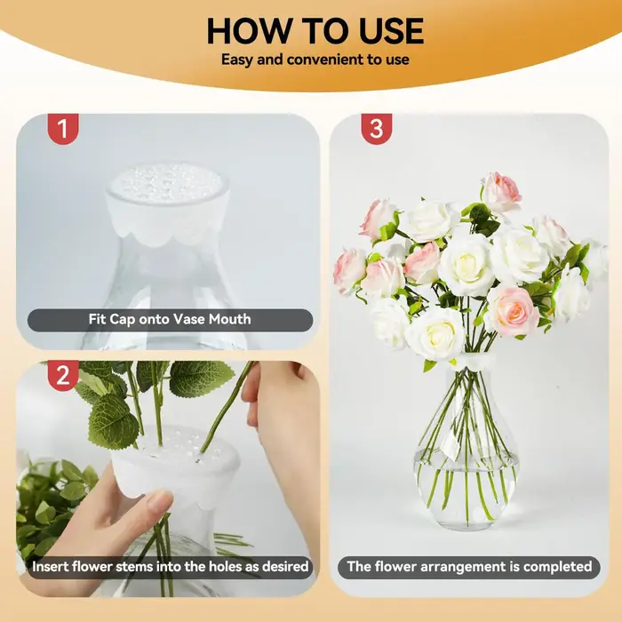 Support de fleurs en silicone en spirale pour arrangement floral