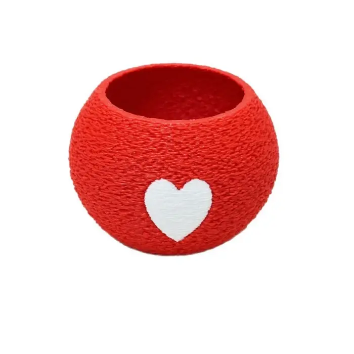 Ornement de bureau, motif cœur, pot de plante imprimé en 3D, mini pot mignon et écologique, pots à b