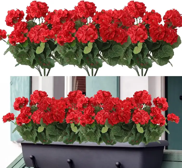 1/5 pièces plante artificielle soie bégonia fleur extérieur jardin arc protection UV mariage mariée maison bonsai fête de noël bricolage cadeau
