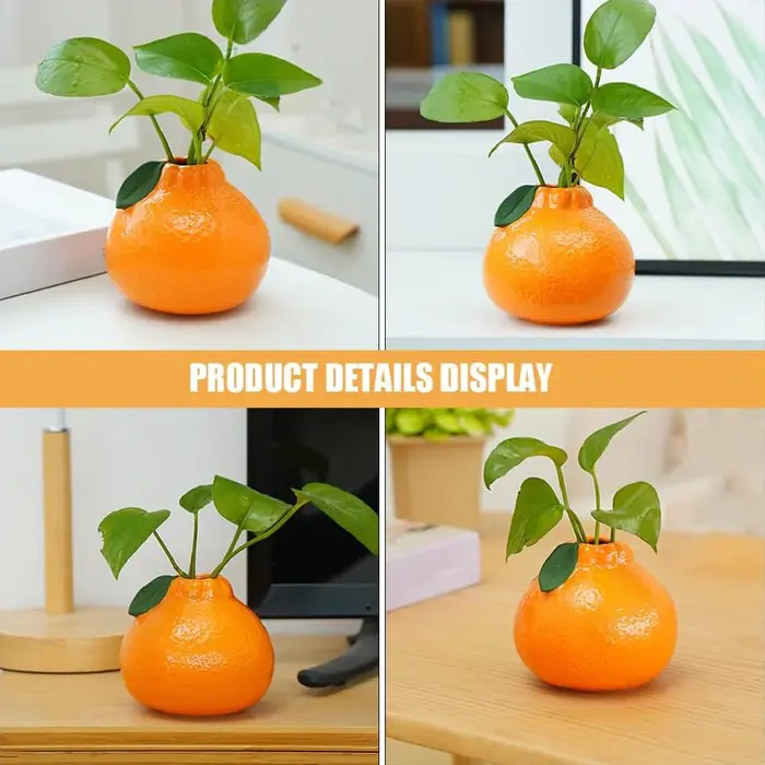1pc Vase, Vase Orange pour la décoration intérieure