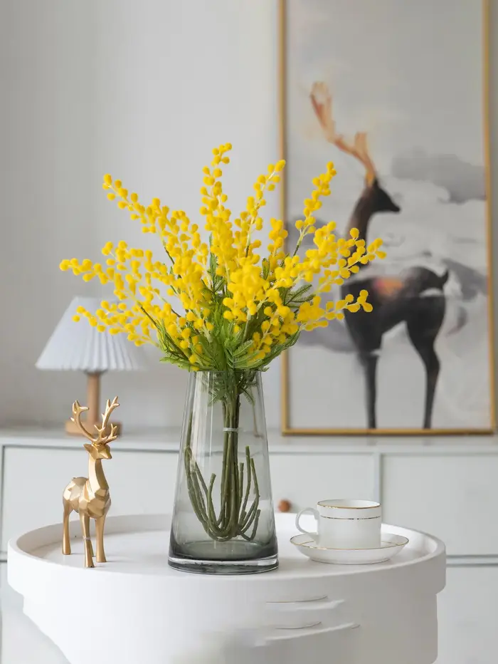 Mimosa artificielle, fleur artificielle de printemps