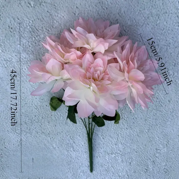 Simulation de fleur Dahlia à 7 têtes de grand diamètre