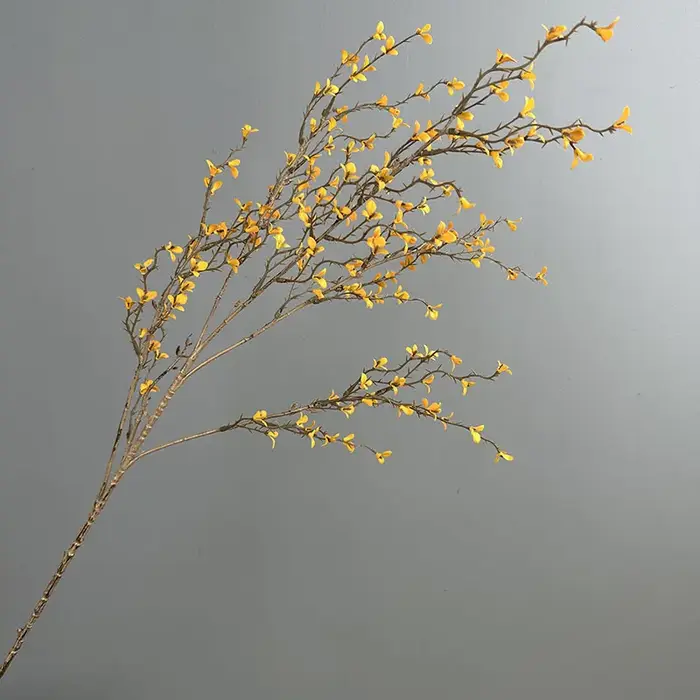 6 pièces de plantes artificielles en plastique, style nordique, avec 5 tiges, type freesia et jasmin
